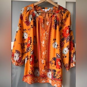 Cute summer orange top tunic